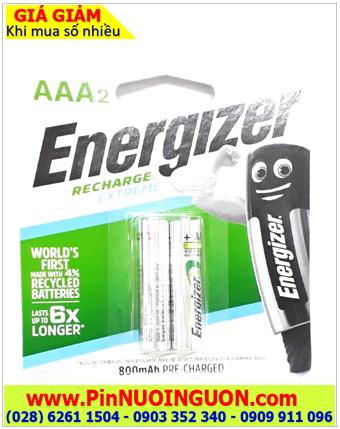 Energizer NH12ERP2; Pin sạc AAA 1.2v Energizer NH12ERP2 AAA800mAh Thế hệ mới 6X longer chính hãng /Xuất xứ NHẬT 